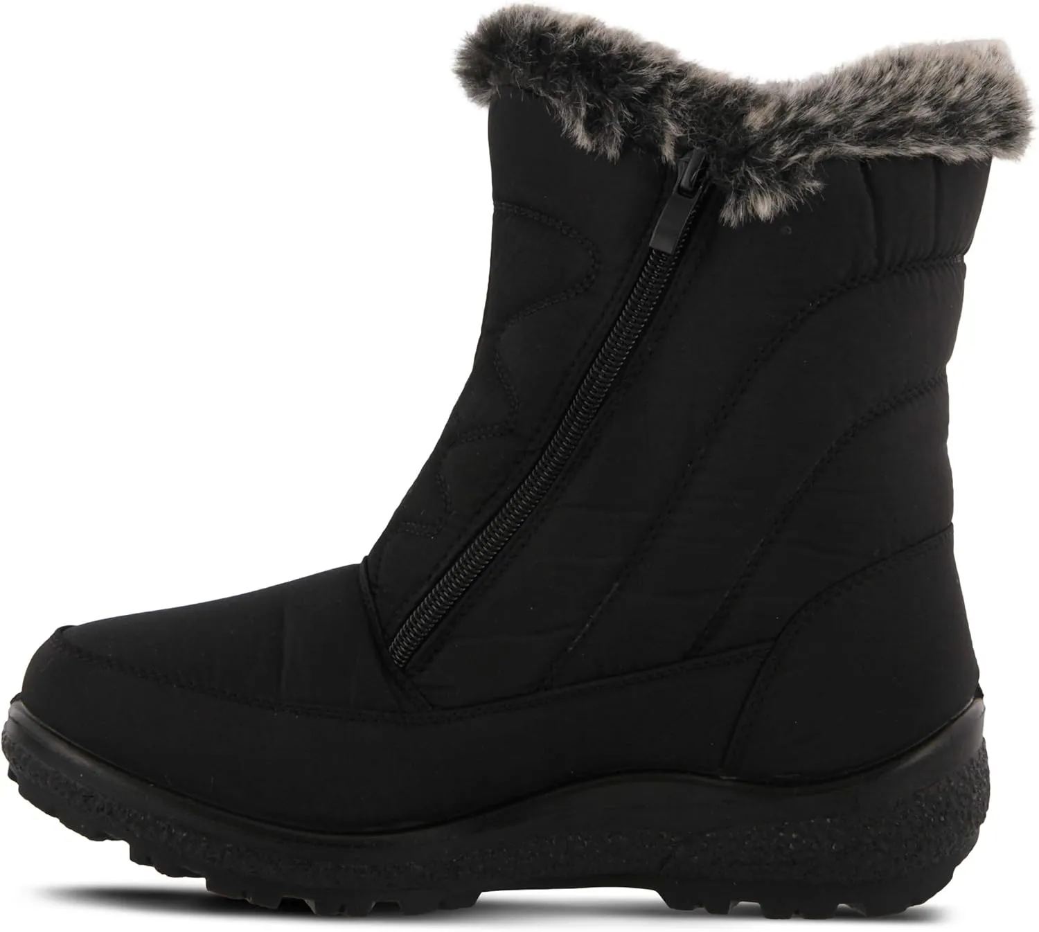 Flexus Boots for Women - Waterproof Nylon Boots with Dual Zippers - Winter Snow Boots