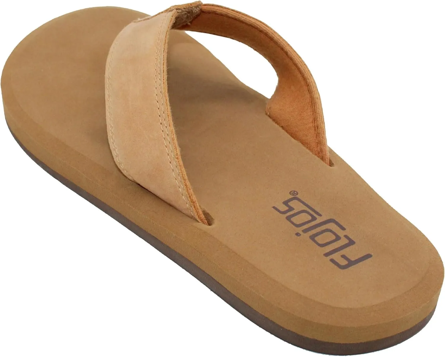 Flojos Cole Genuine Leather Perforated Strap Mens Sandal