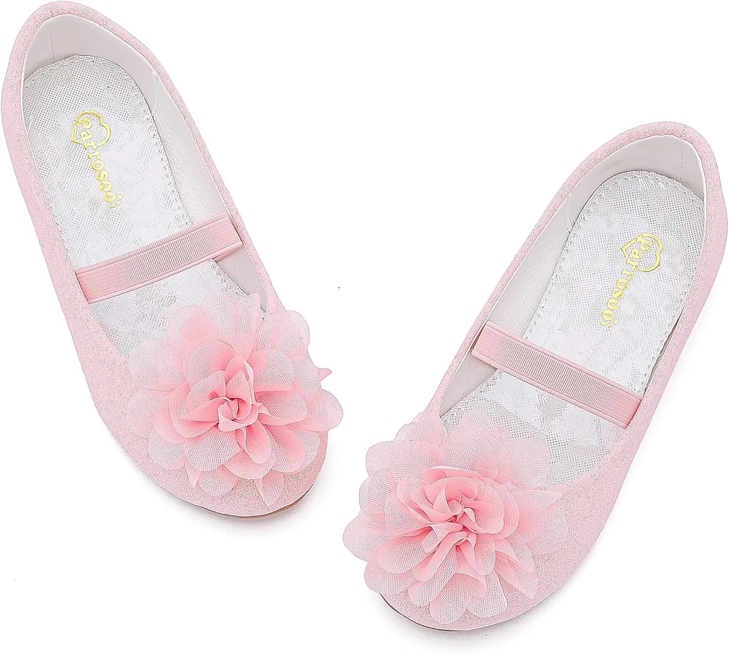 Flower Girl Shoes Dress Shoes Toddler Girls Flats Low Heel Princess Wedding Shoes for Little Big Kids