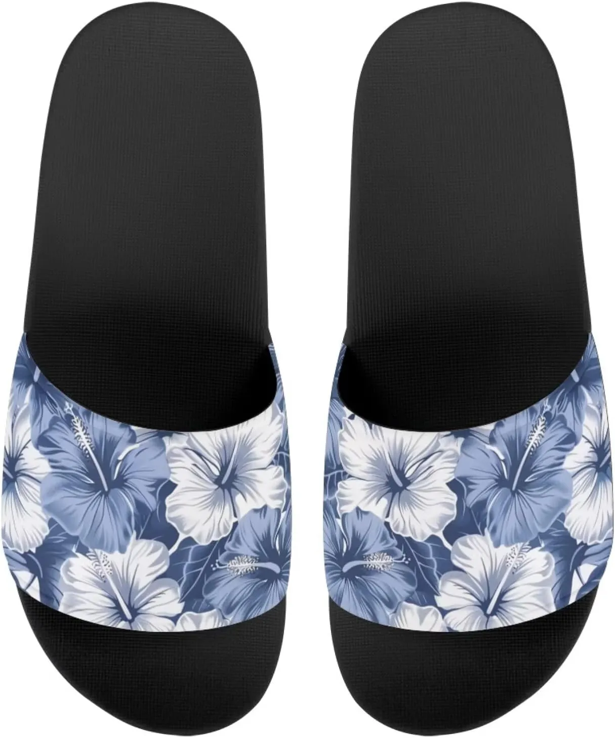 Flower Print Sandals for Women Slide Sandals Casual Lightweight Non Slip Summer Slippers