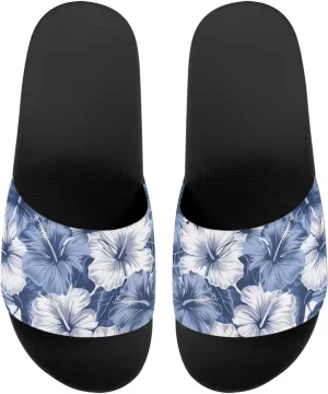 Flower Print Sandals for Women Slide Sandals Casual Lightweight Non Slip Summer Slippers