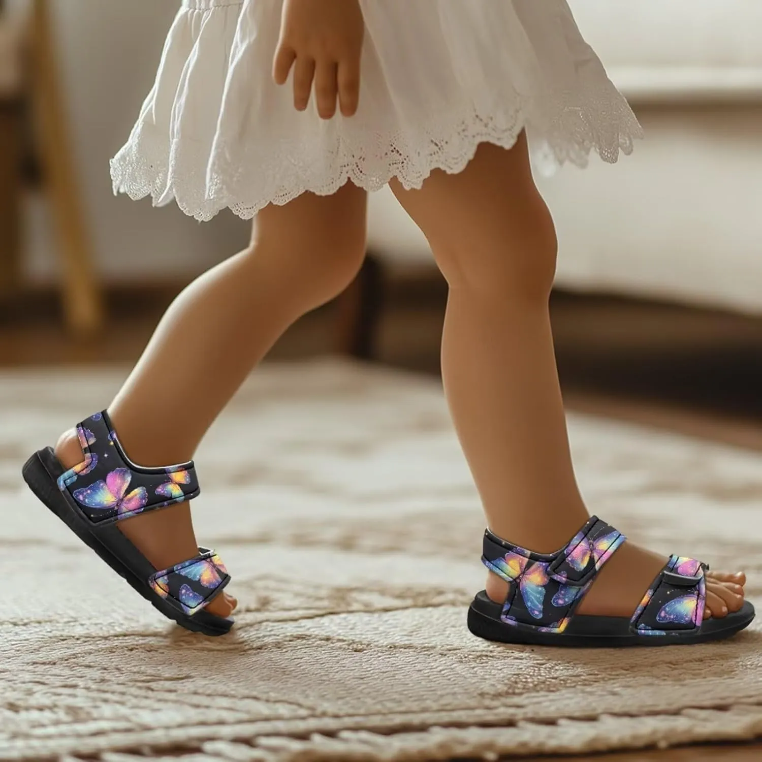 Forchrinse Girls Sport Sandals Comfort Open Toe Beach Water Sandals Summer Outdoor Shoes for Toddler/Little Kid/Big Kid