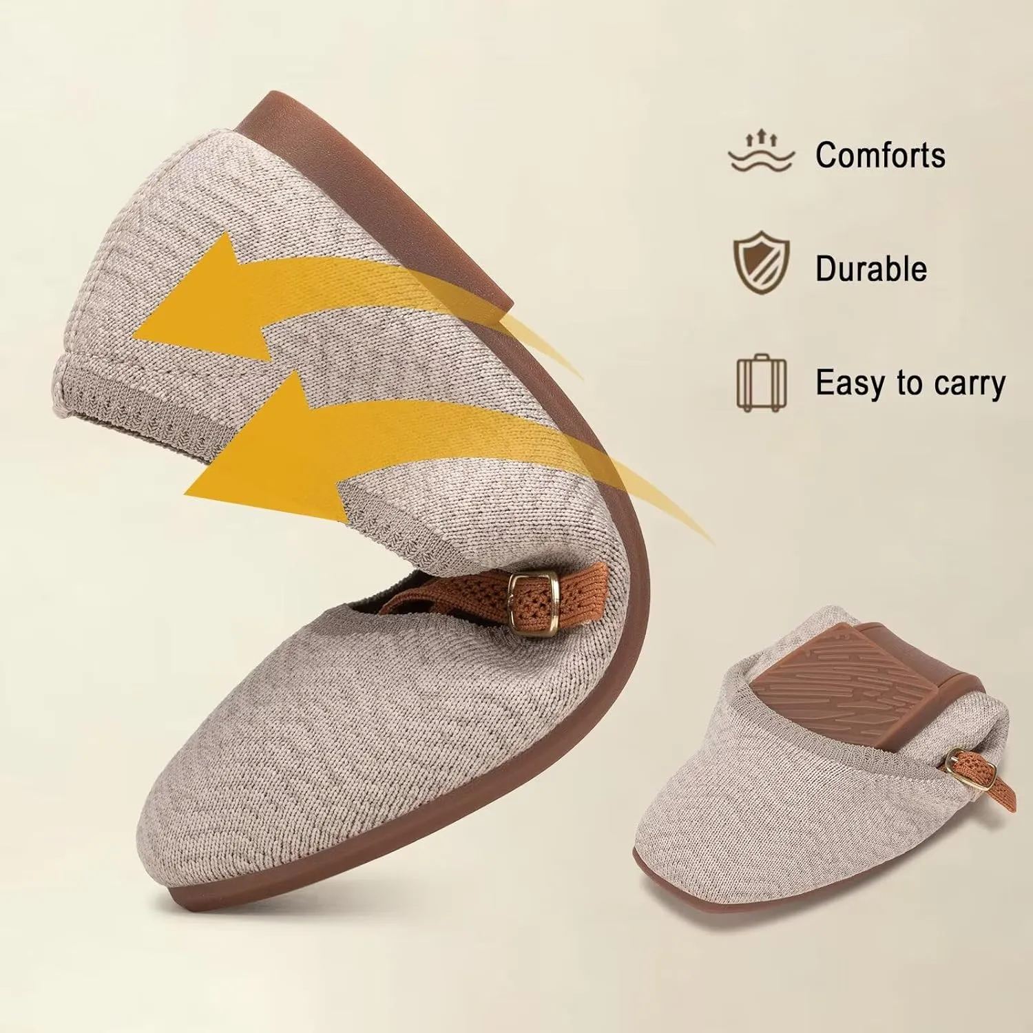 Frank Mully Mary Jane Women Flat Shoes Slip on Square-Toe Washable Shoes Comfortable for Dressy and Work with Ankle Strap