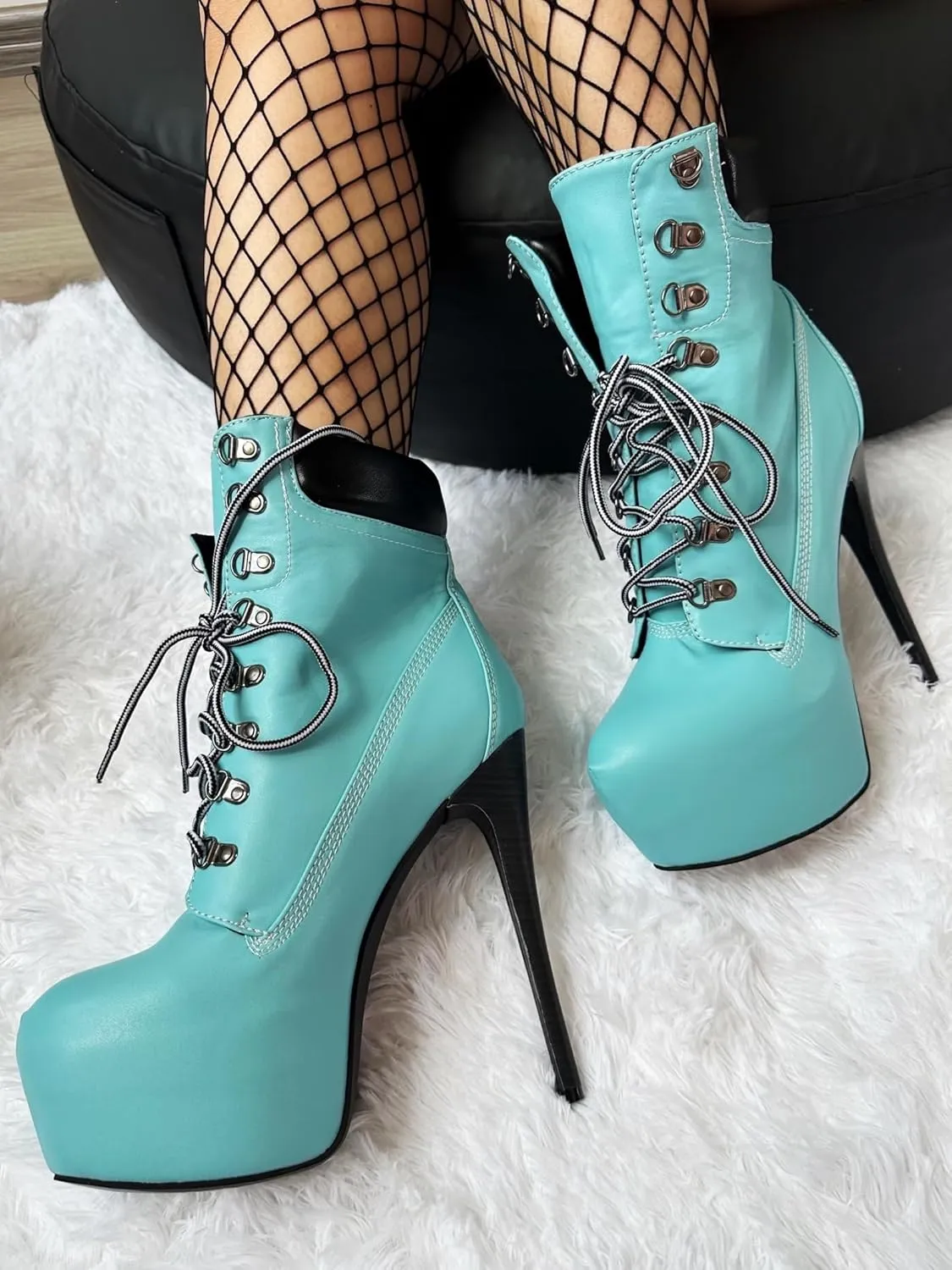 Frankie Hsu Stiletto Platform High Heeled Ankle Work Boots, Sexy Yellow Khaki Style Bootie, Big Size Fashion Designer Tooling Shoes For Women Men