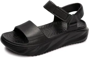 FUNKYMONKEY Women's Platform Plastic Sandals Ultra Light EVA Thick Sole Open Toe Waterproof Shoes