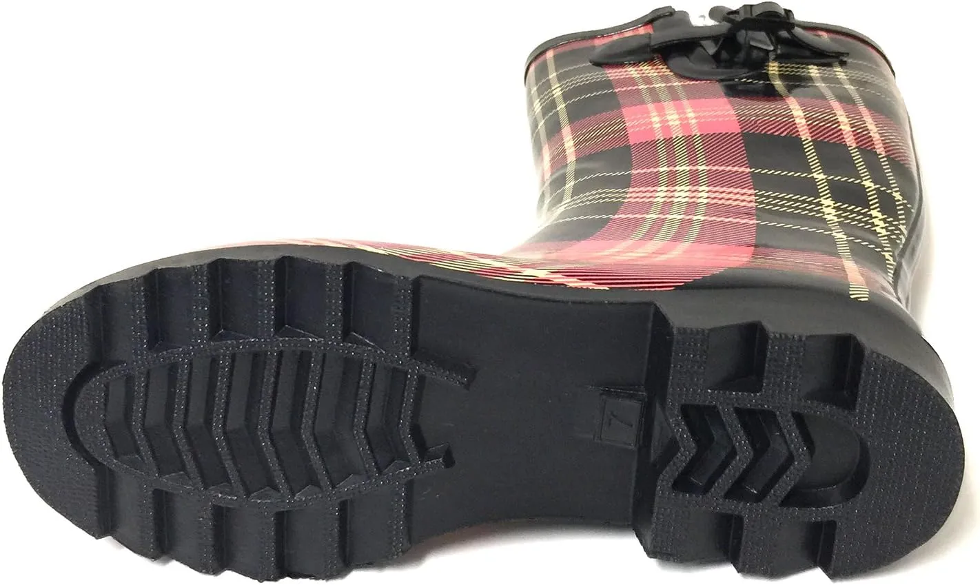 G4U Women's Rain Boots Multiple Styles Color Mid Calf Wellies Buckle Fashion Rubber Knee High Snow Shoes