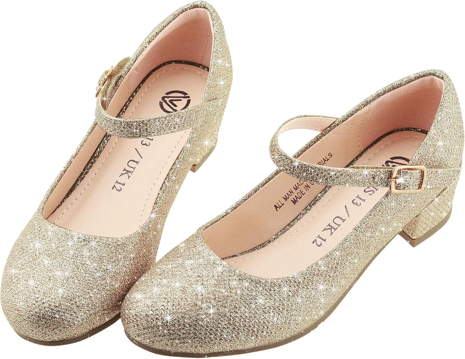 Girls Dress Shoes-Mary Jane Shoes for Girls, Princess Wedding Party Flower Girl School Shoes Low Heel Flats for Little/Big Kids