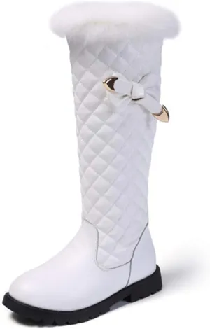 Girls Knee High Boots Genuine Leather Snow Boots Girls Winter Boots Kids