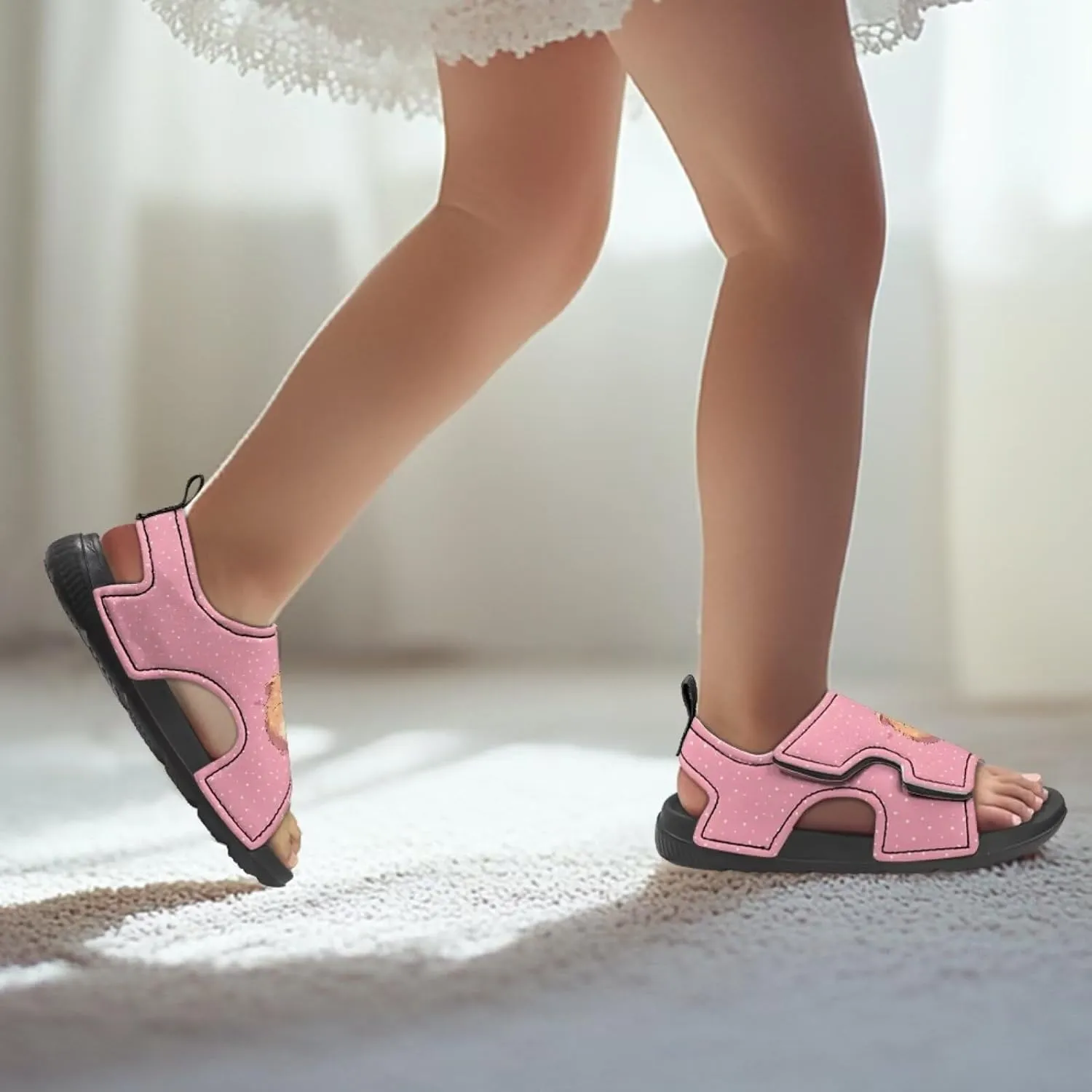 Girls Ladybug Sandals Kids Toddler Summer Hiking Water Shoes Open Toe Athletic Outdoor Sport Sandals