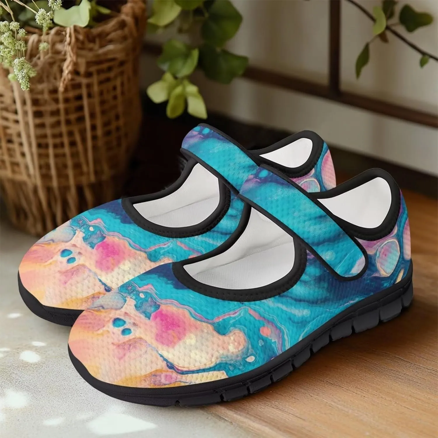 GOSTONG Qoiuvncy Women's Walking Shoes Breathable Mesh Casual Sneakers Non Slip Lightweight Comfort Flats Working Nurse Shoes Size 5.5-10