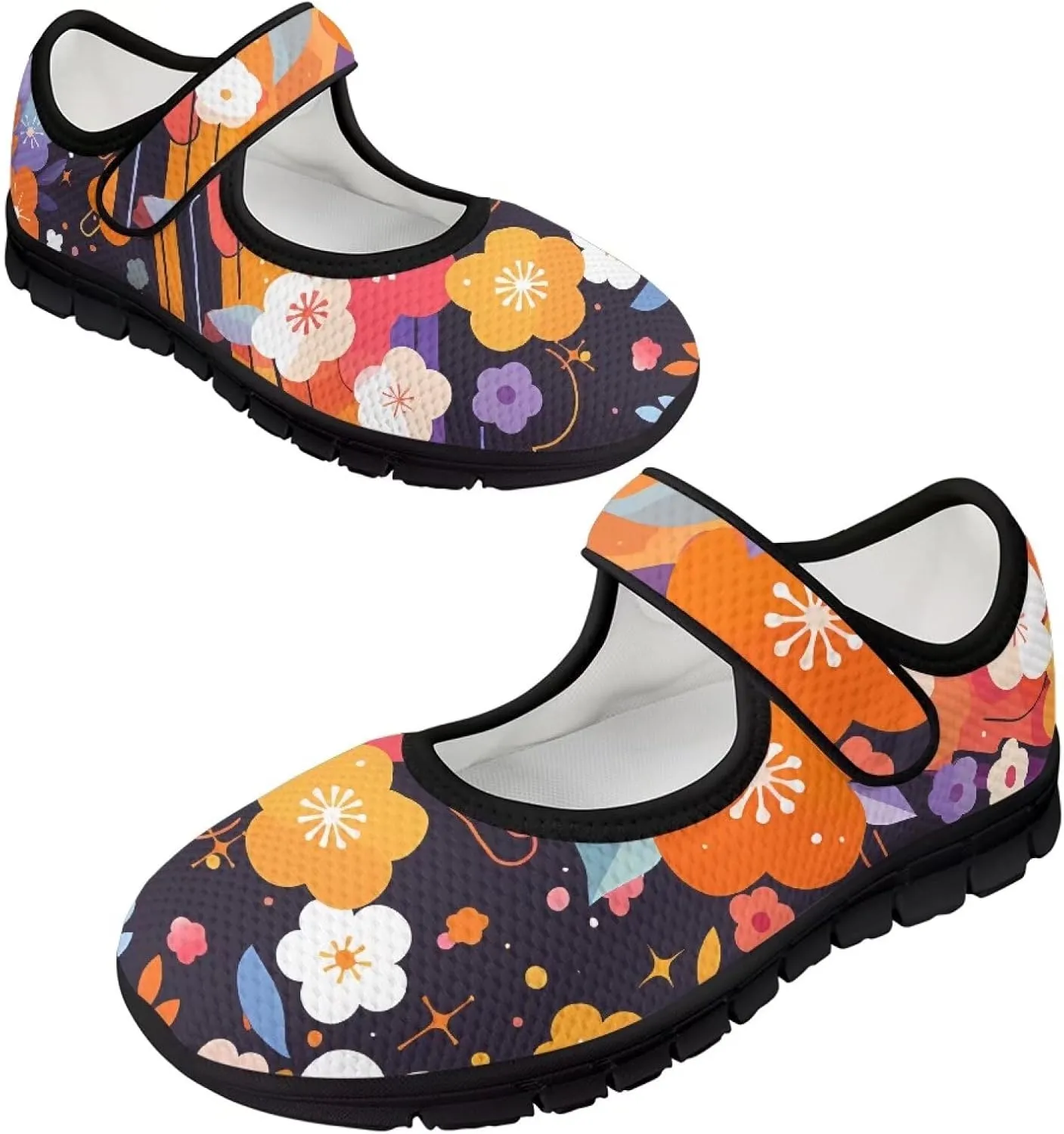 GOSTONG Qoiuvncy Women's Walking Shoes Breathable Mesh Casual Sneakers Non Slip Lightweight Comfort Flats Working Nurse Shoes Size 5.5-10