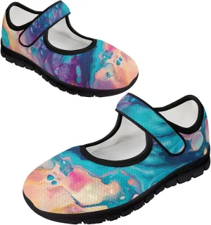 GOSTONG Qoiuvncy Women's Walking Shoes Breathable Mesh Casual Sneakers Non Slip Lightweight Comfort Flats Working Nurse Shoes Size 5.5-10