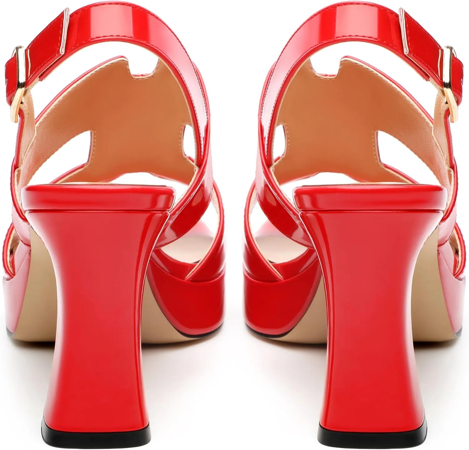 Heels for Women Platform Chunky Heeled Sandals Square Open Toe Strap Block High Heels Wedding Party Dance Fashion Summer Sandals