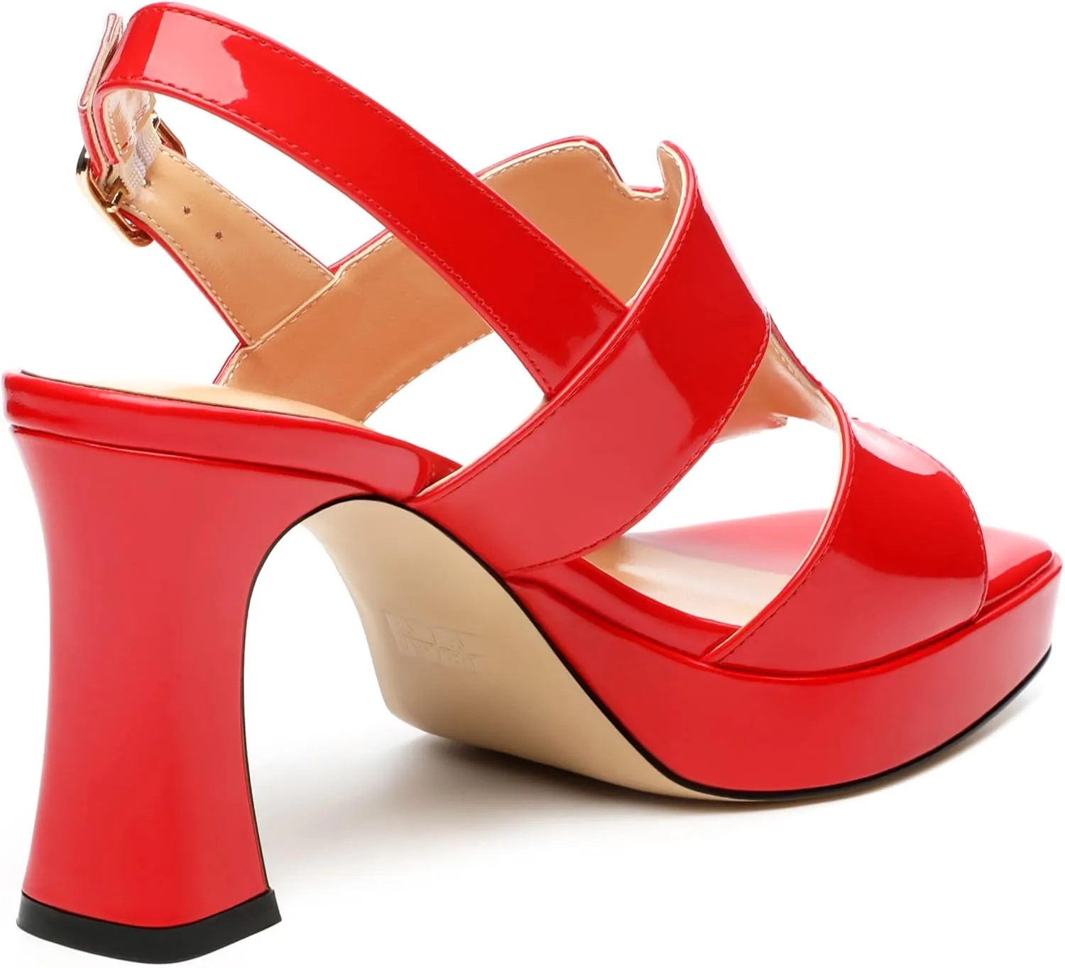 Heels for Women Platform Chunky Heeled Sandals Square Open Toe Strap Block High Heels Wedding Party Dance Fashion Summer Sandals