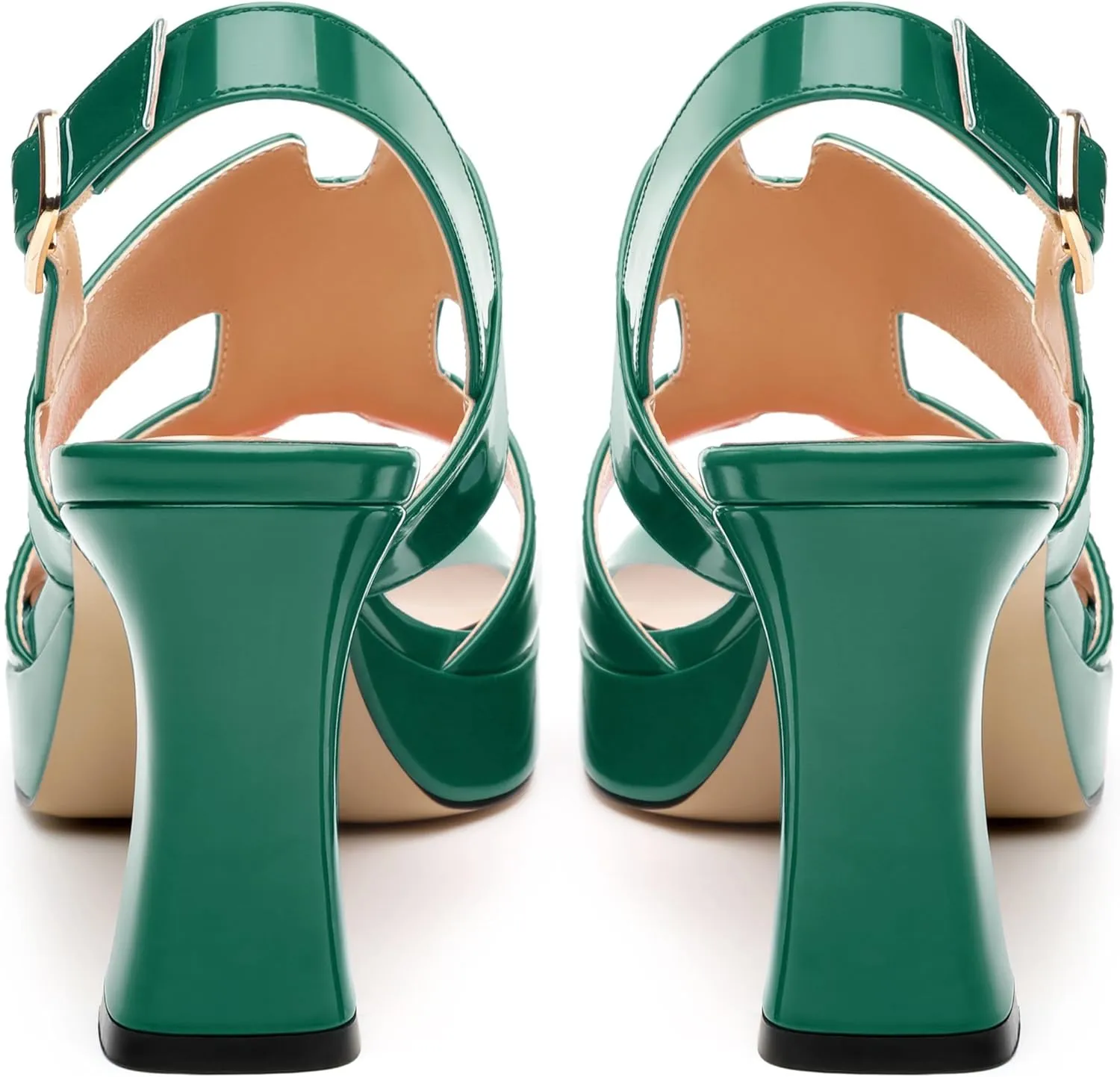 Heels for Women Platform Chunky Heeled Sandals Square Open Toe Strap Block High Heels Wedding Party Dance Fashion Summer Sandals