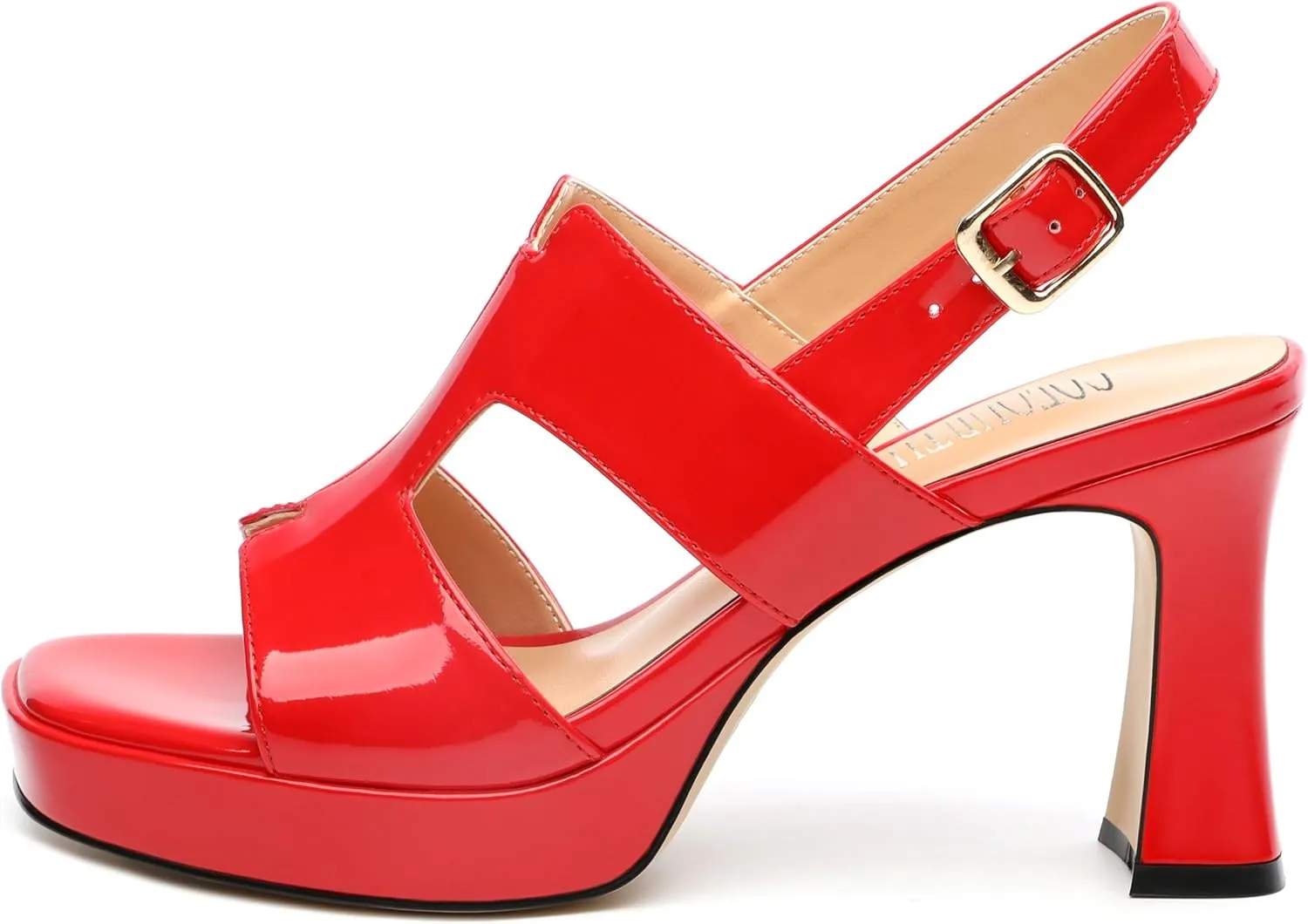 Heels for Women Platform Chunky Heeled Sandals Square Open Toe Strap Block High Heels Wedding Party Dance Fashion Summer Sandals