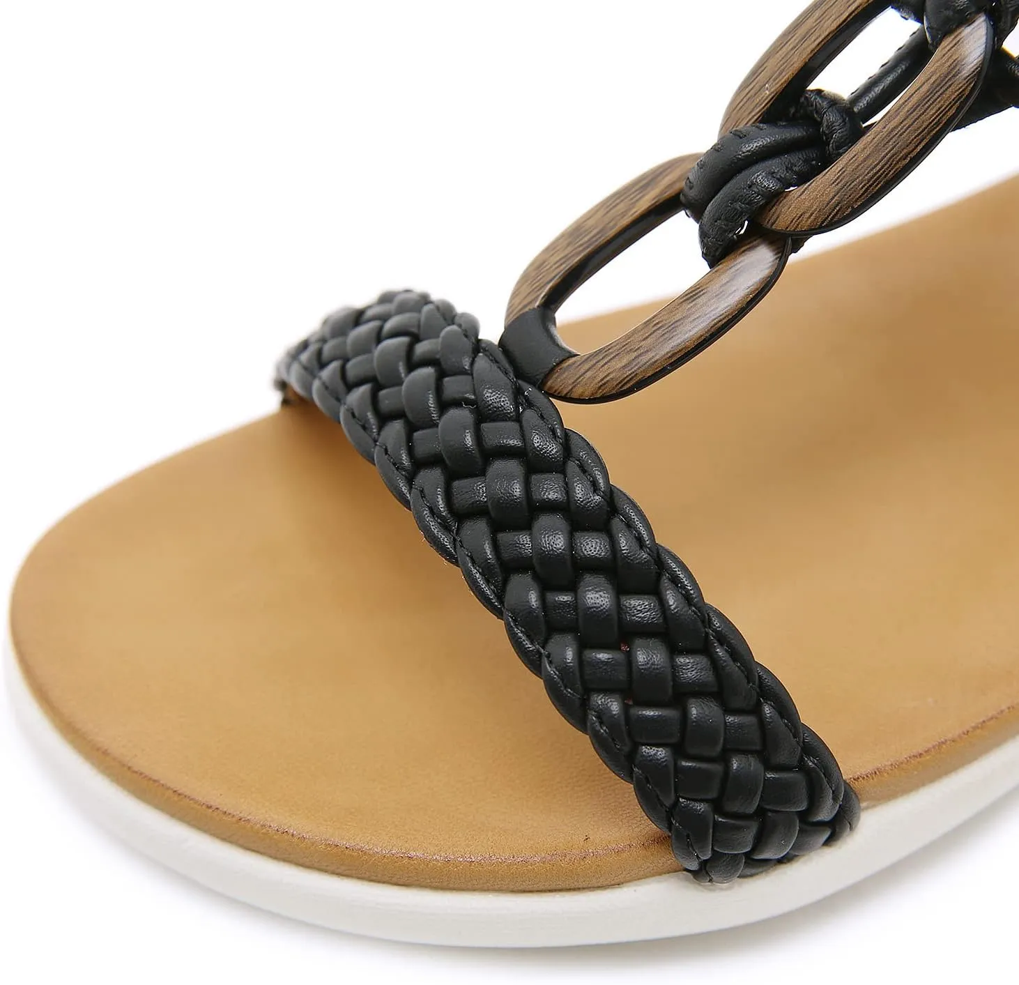 HNGHOU Women's Summer Sandals Shoes Casual Comfort Open Toe Shoes Flat Sandals