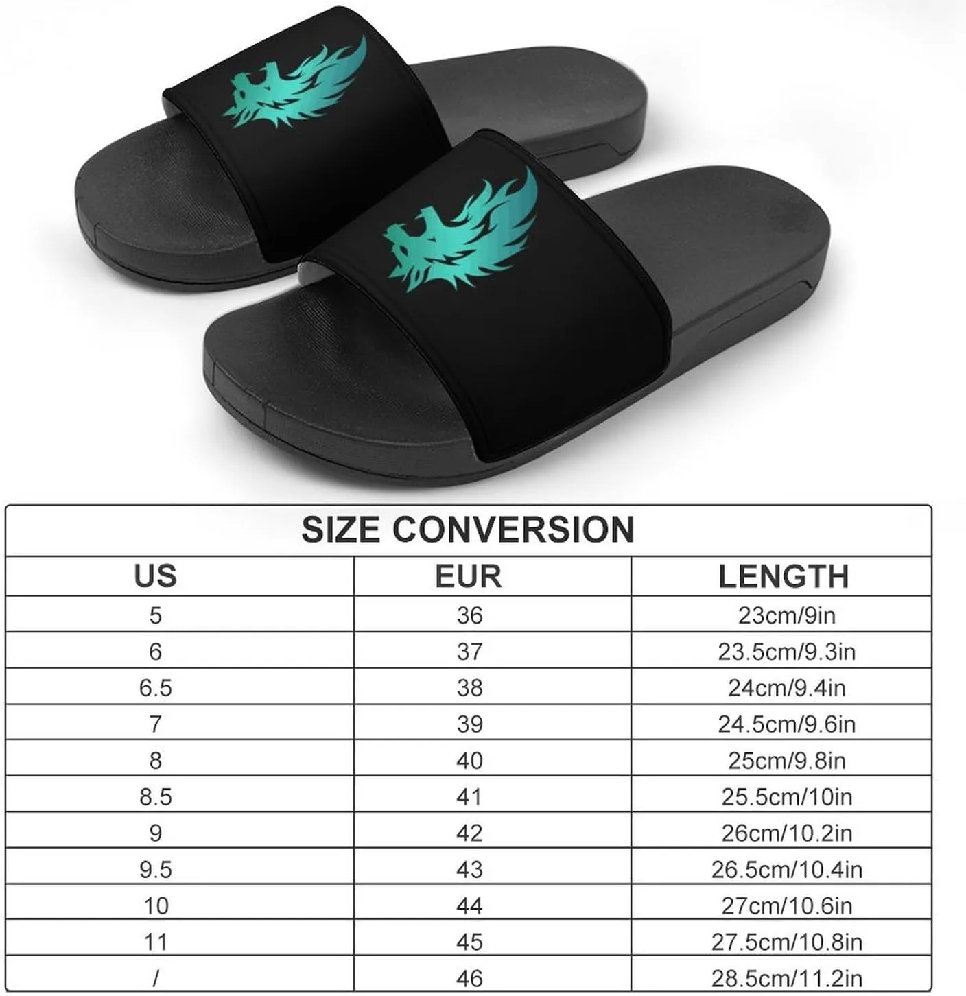 Howling Wolf PVC Home Slippers Beach Shower Sandals Summer Non-Slip Outdoor Shoes for Men Women