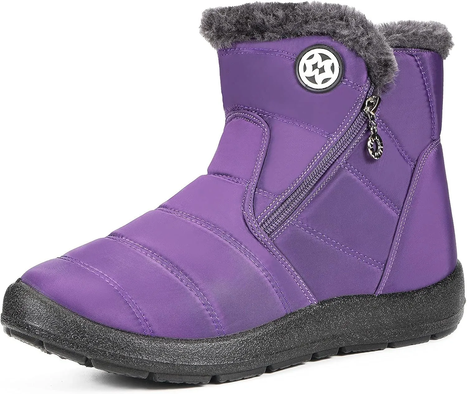 Hsyooes Womens Warm Fur Lined Winter Snow Boots Waterproof Ankle Boots Outdoor Booties Comfortable Shoes for Women