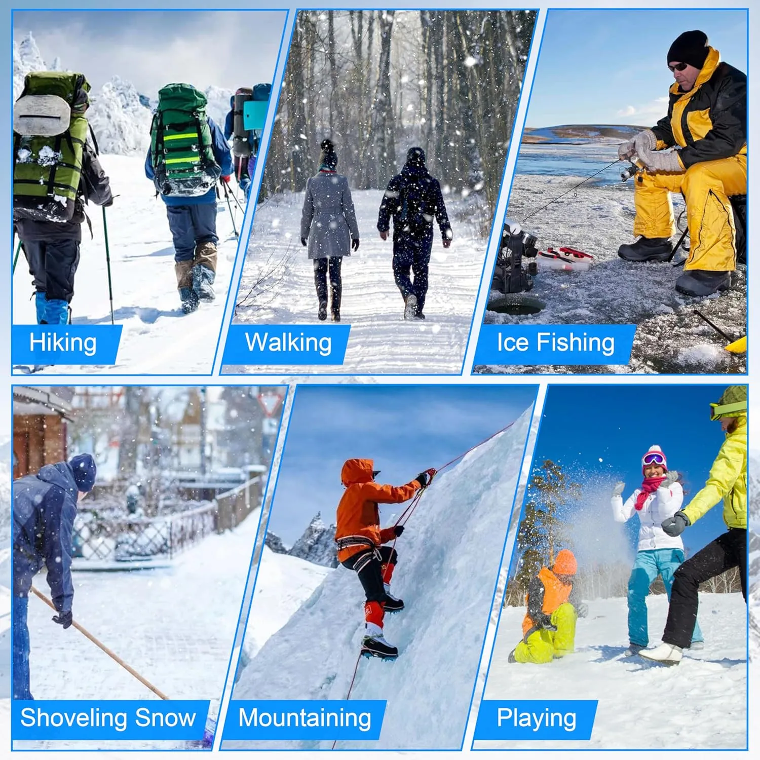 Ice Cleats Snow Traction Cleats,Crampons Ice Cleats for Shoes and Boots Men Women,Non Slip Ice Shoes Grippers Walk Traction Cleats 28 Studs for Snow Ice Hiking Walking Fishing