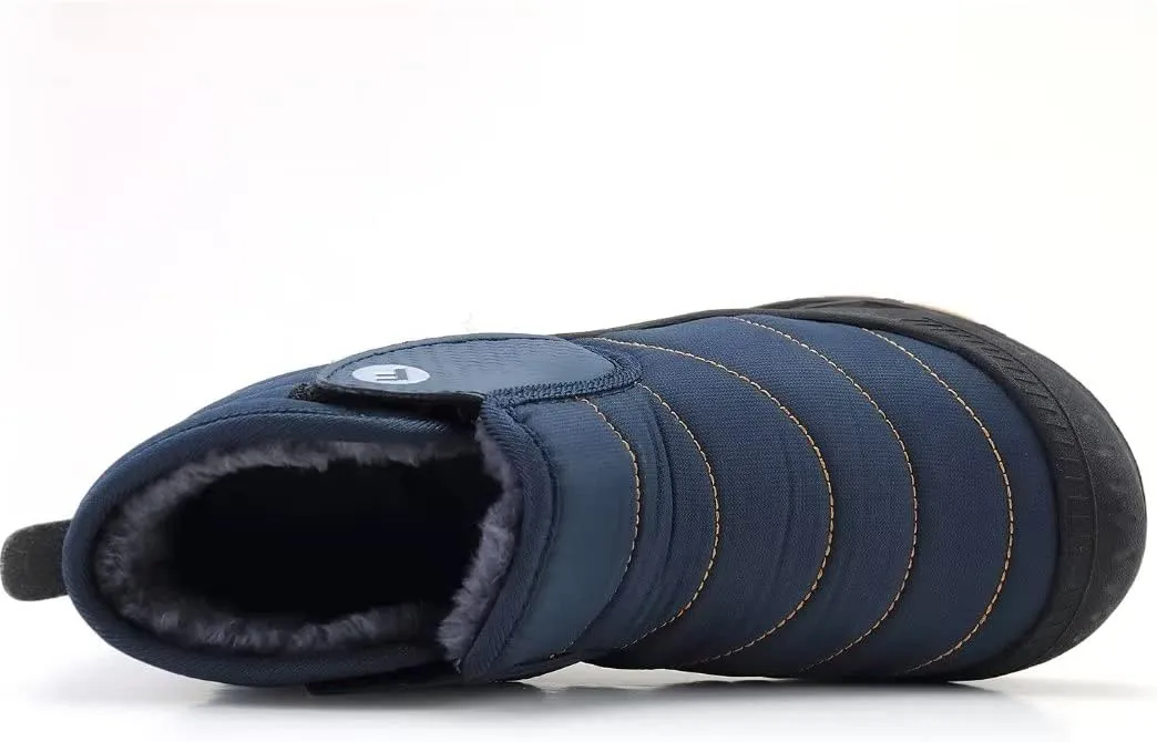 INEELUYI Men Women Winter Boots Outdoor Warm Fur Lined Slip On Sneakers Anti-Slip Waterproof Snow Boots