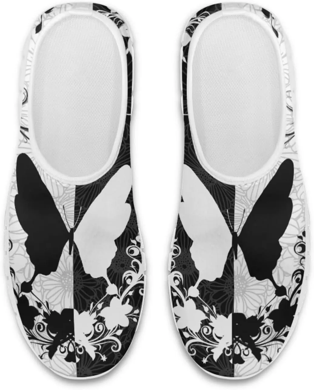 Jeiento Boho Floral Loafers for Women Slip on Shoes Flats Shoes Cozy Work Shoes