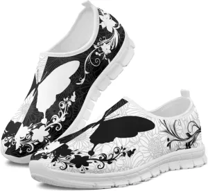 Jeiento Boho Floral Loafers for Women Slip on Shoes Flats Shoes Cozy Work Shoes