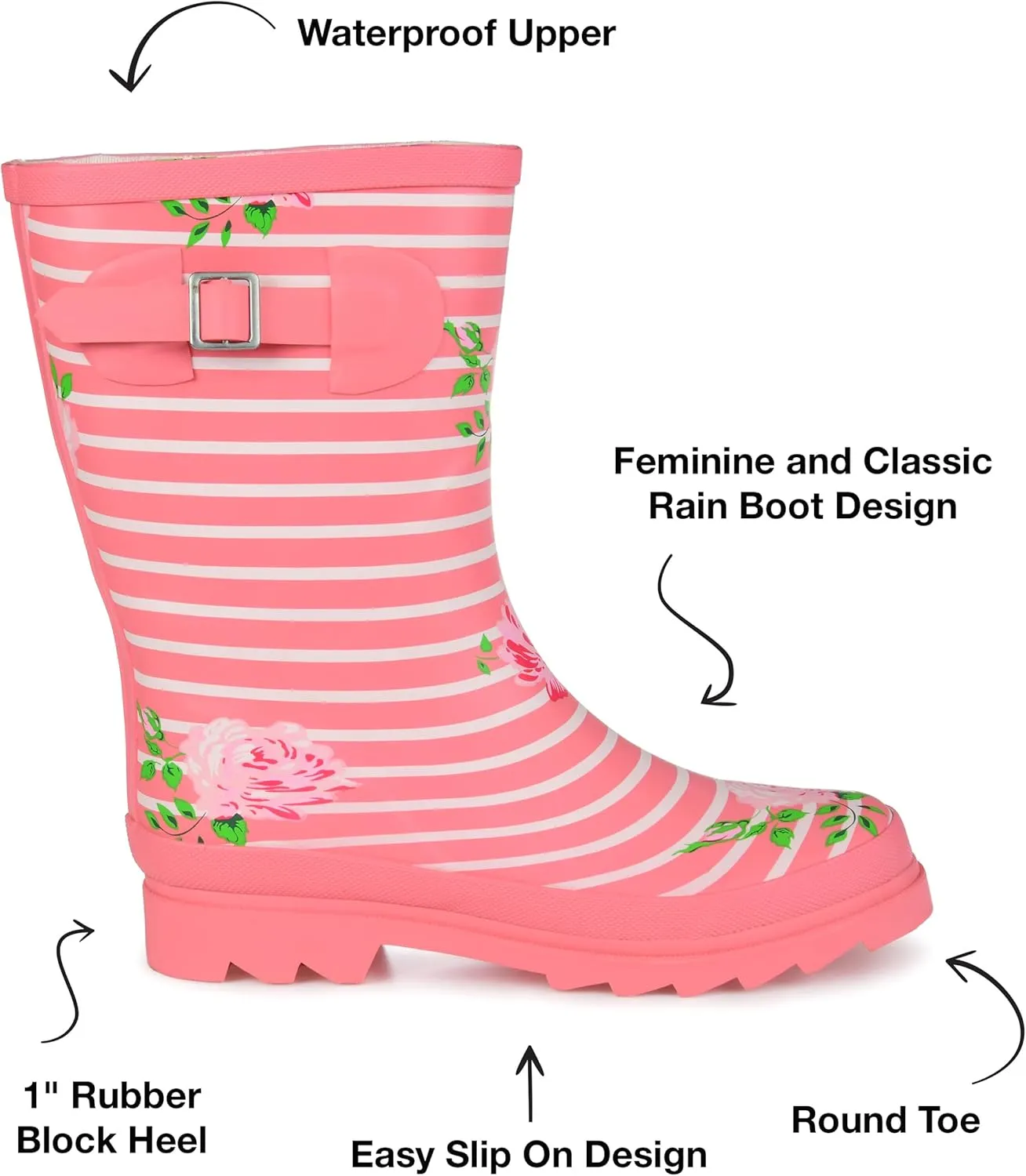 Journee Collection Women's Rain Boots