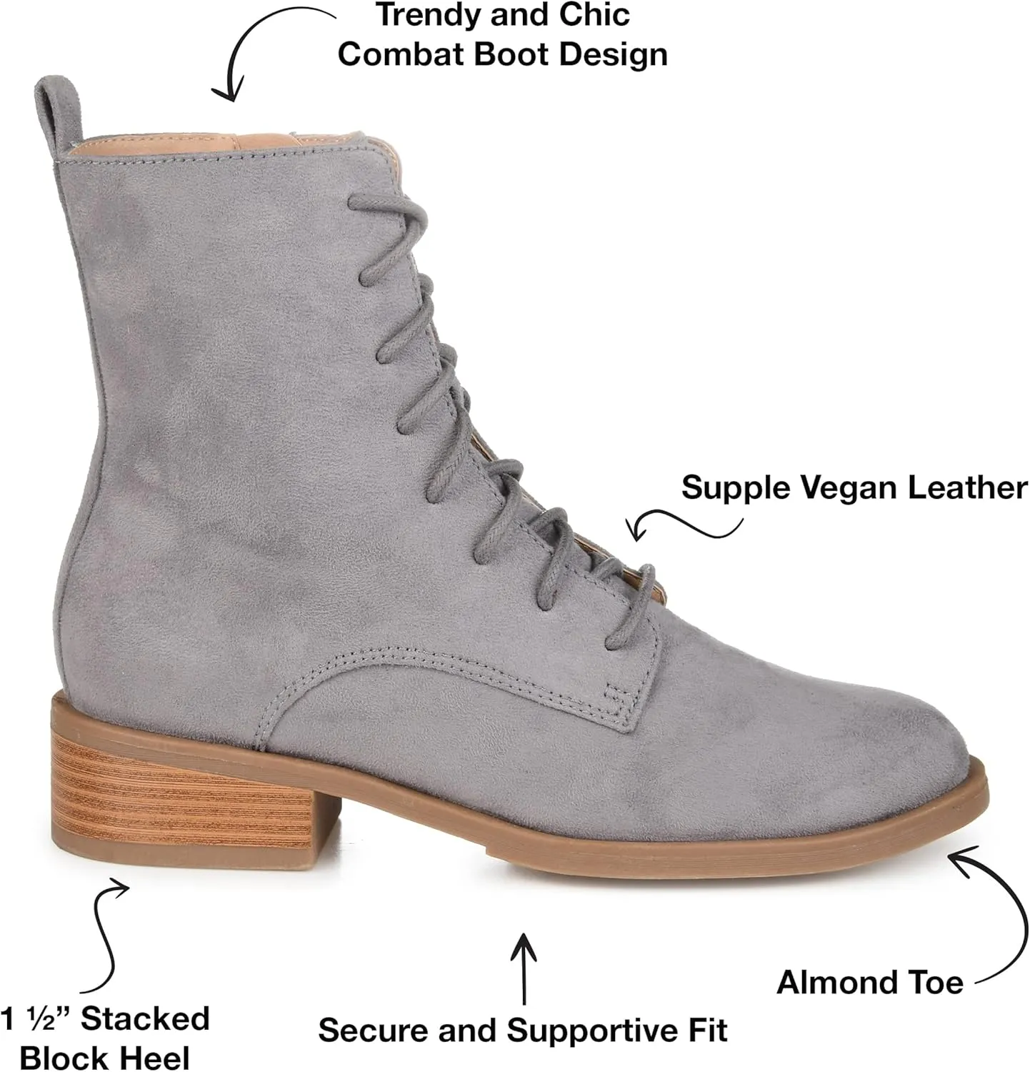 Journee Collection Women's Vienna Combat Boot
