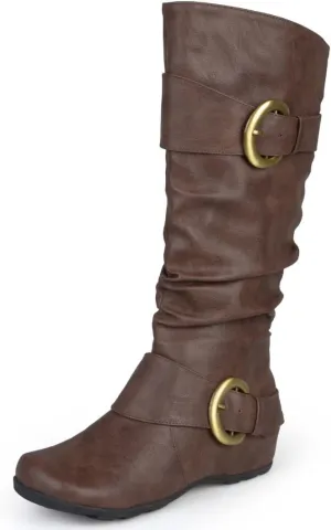 Journee Womens Paris Hidden Wedge Riding Boots