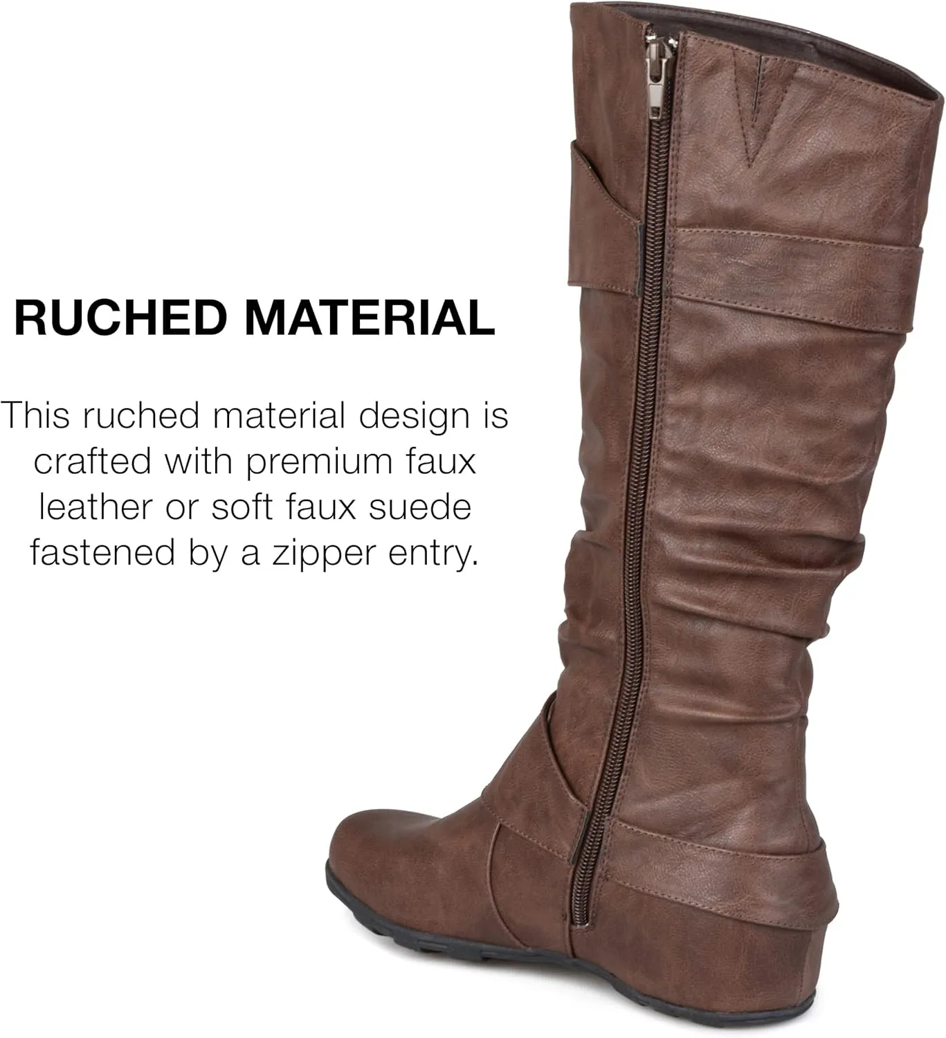 Journee Womens Paris Hidden Wedge Riding Boots