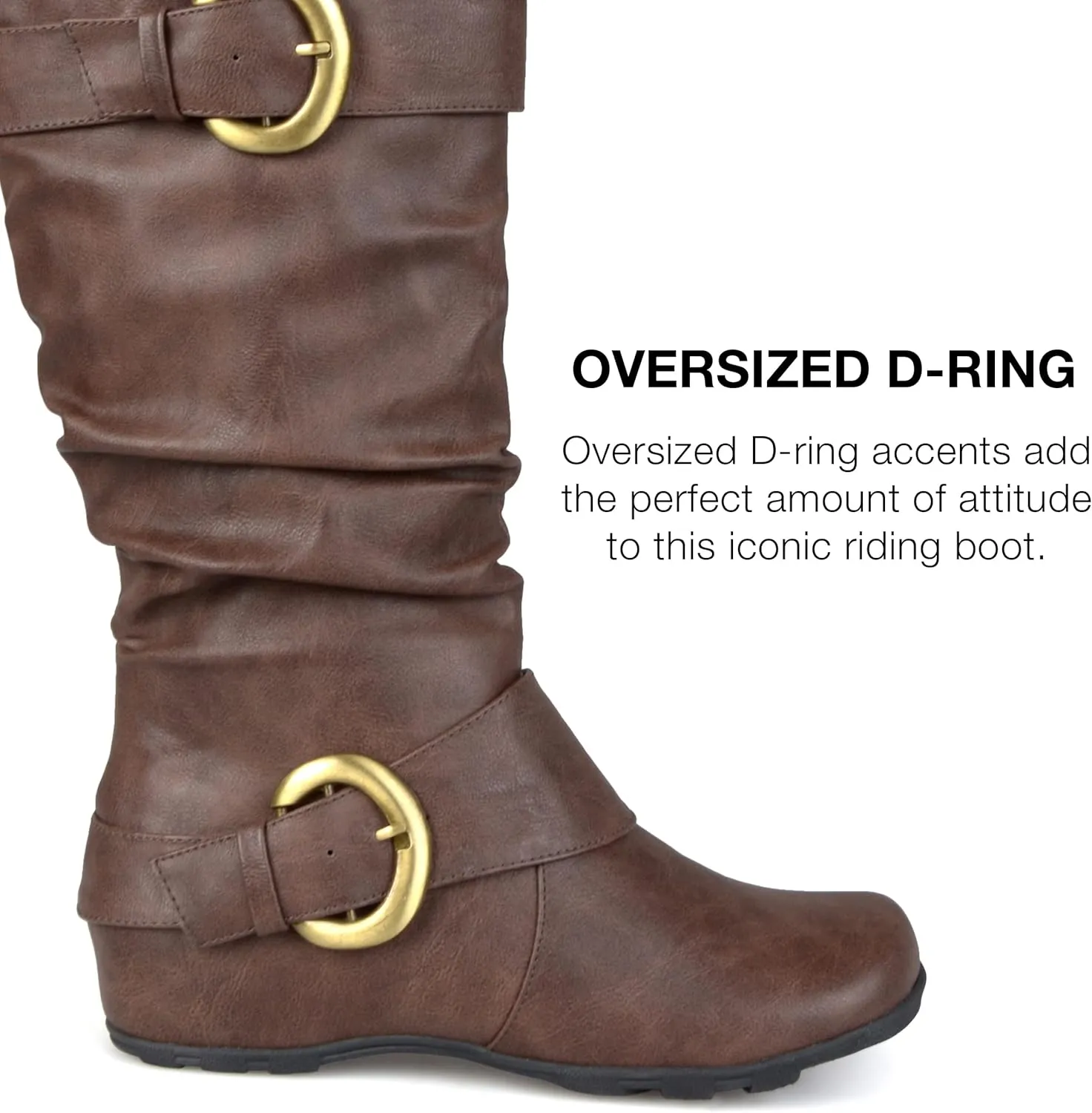 Journee Womens Paris Hidden Wedge Riding Boots