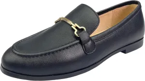 Justar Women's Genuine Leather Buckle Loafers Dress Shoes Casual Flats Low Heel Slip on Driving Penny Loafer for Women