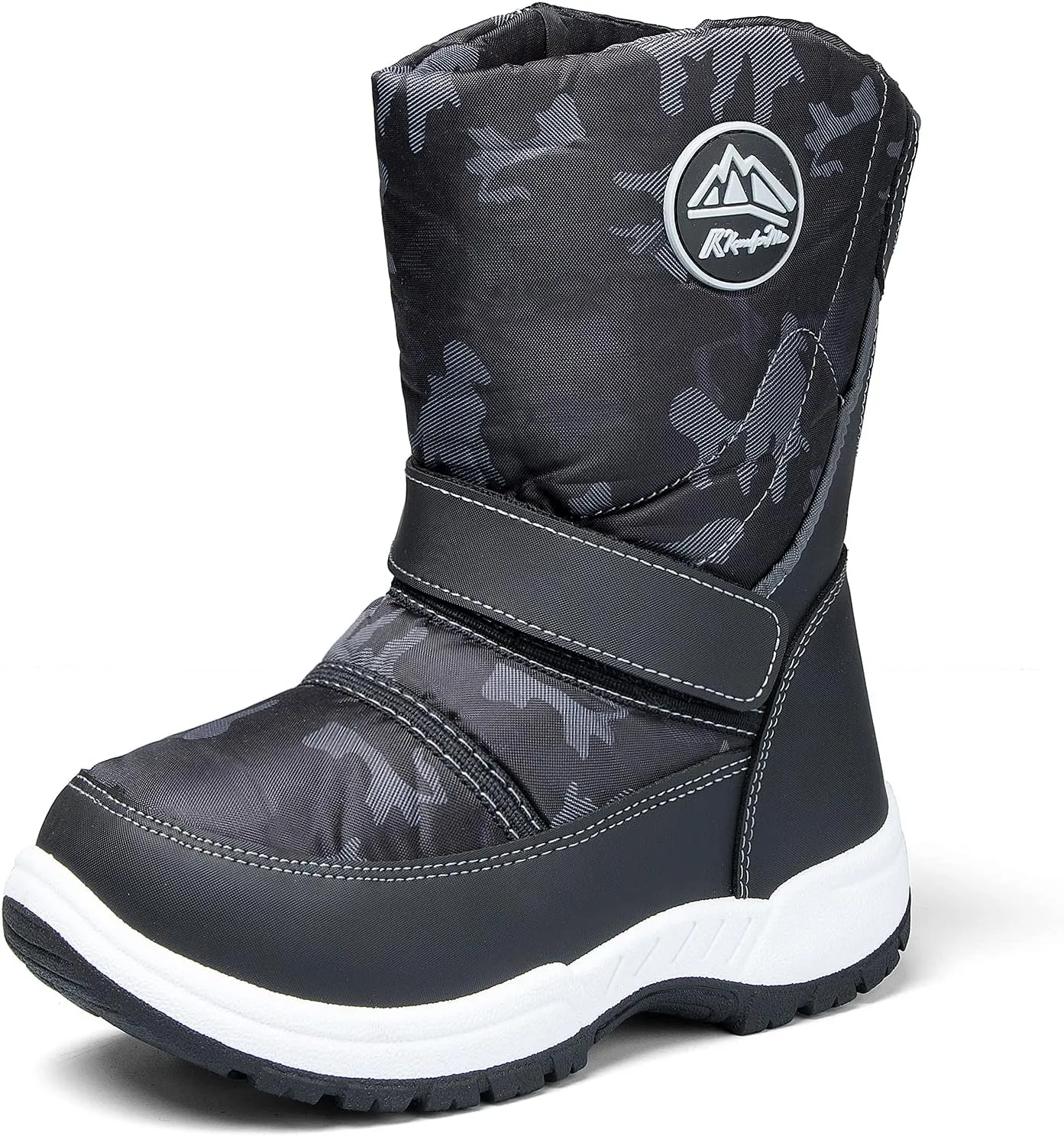 K KomForme Boys Girls Snow Boots Waterproof Winter Outdoor Boots(Toddler/Little Kid/Big Kid)