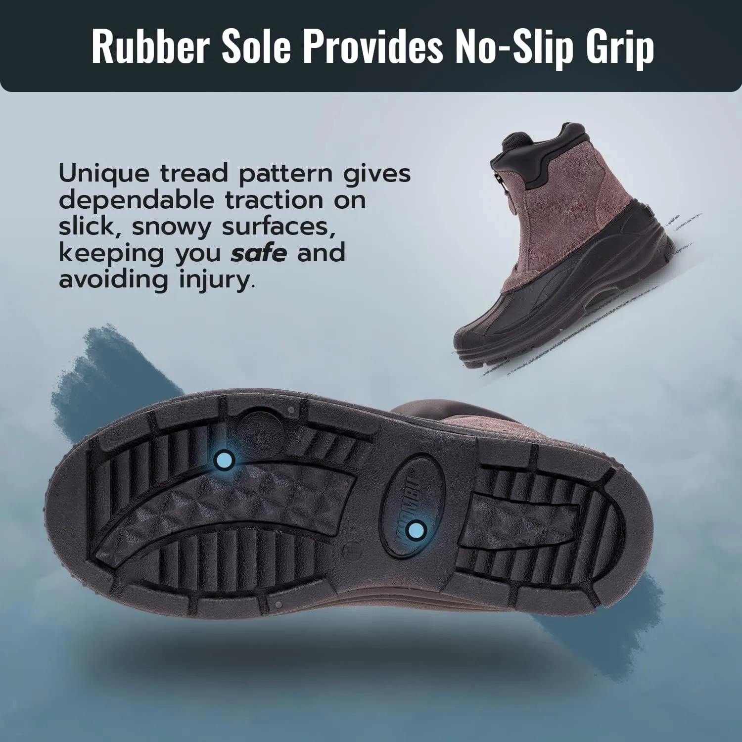 Khombu Men's Paul Insulated Winter Snow Boots with Zipper