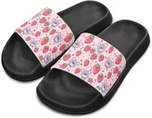 Kid Girls Slides Sandals For Kid Child Slippers Lightweight Non-slip Open Toe Comfy Shower Beach Funny Slide Sandals