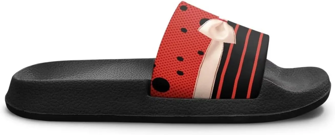 Kid Girls Slides Sandals For Kid Child Slippers Lightweight Non-slip Open Toe Comfy Shower Beach Funny Slide Sandals