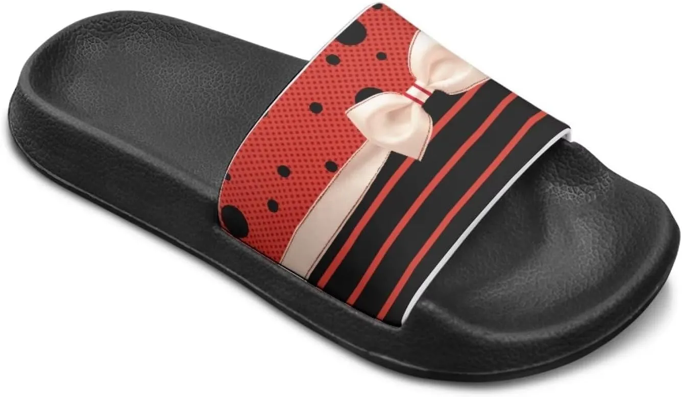 Kid Girls Slides Sandals For Kid Child Slippers Lightweight Non-slip Open Toe Comfy Shower Beach Funny Slide Sandals