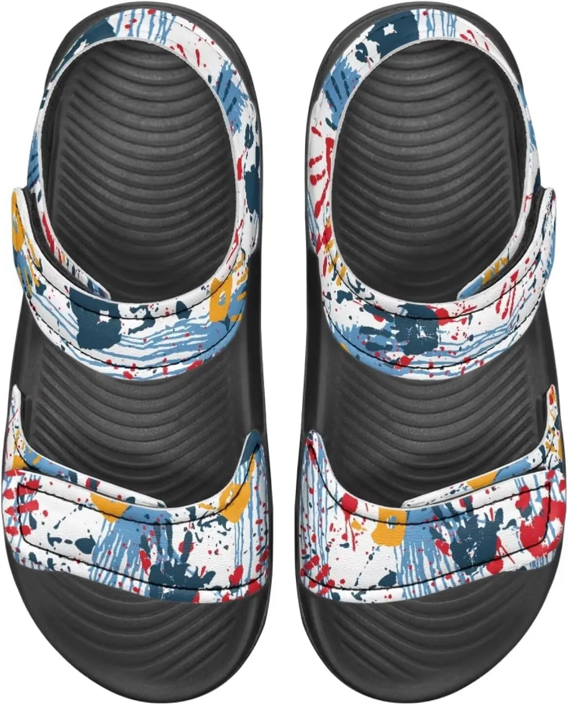 Kids Sandals Summer Shoes Girls Slide Sandals Slip On Toddler Shoes Double Buckle Strap Open Toe EVA Slippers