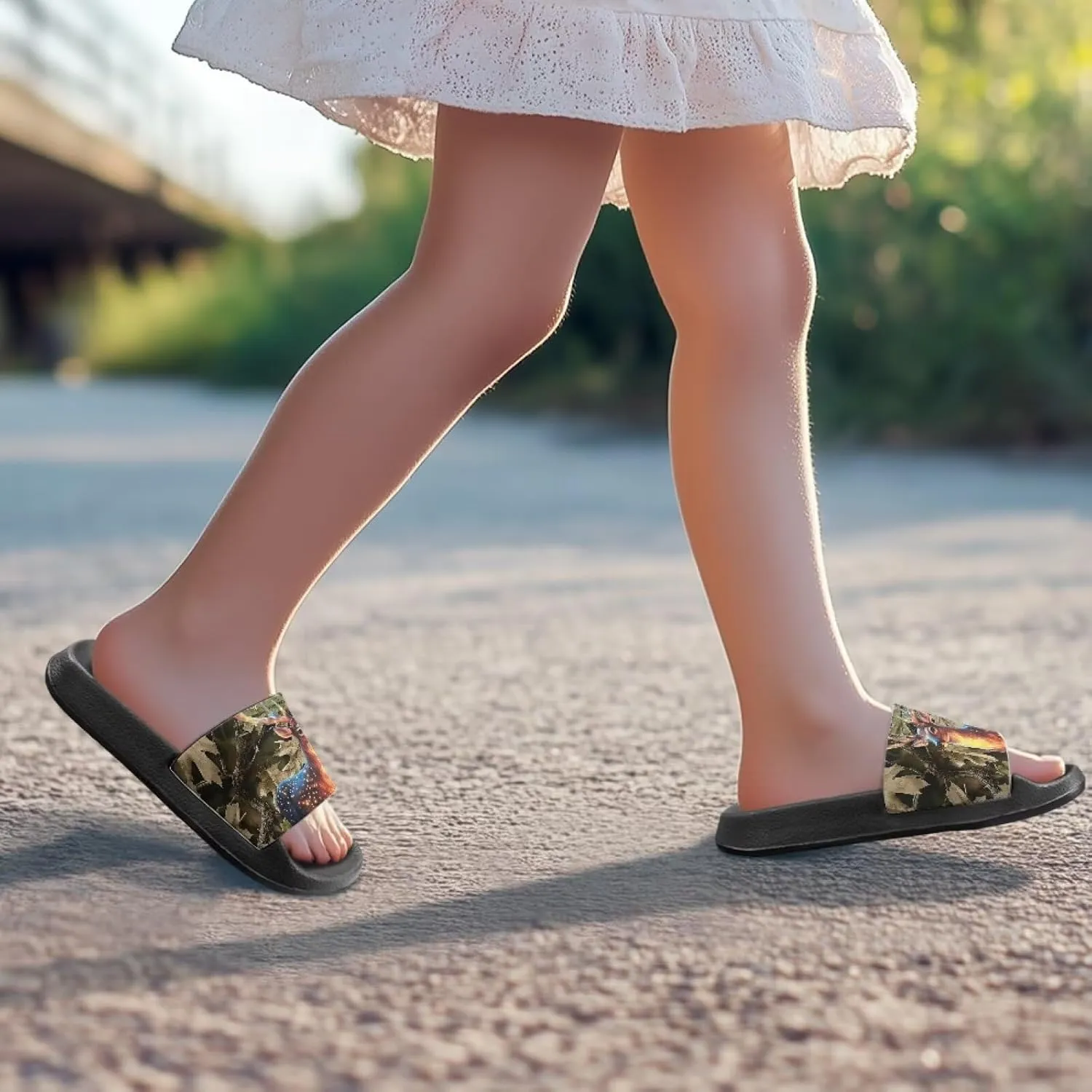 Kids Slide Sandals Waterproof Boys Slide-on Shoes Sandals for Girls
