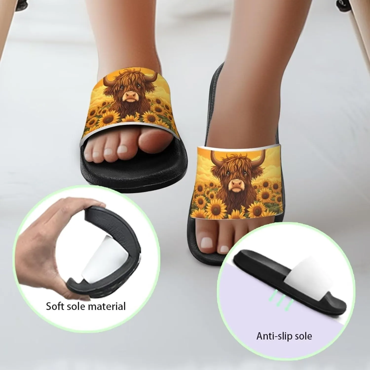 Kids Slides Slippers Waterproof Sandals for Girls & Boys Shower Shoes