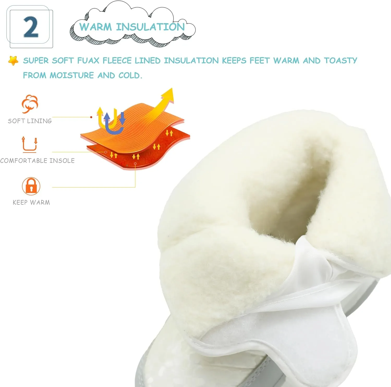Kids Winter Snow Boots Toddler Boys Warm Outdoor Shoes Anti-Slip Easy On/Off (Toddler/Little Kid)