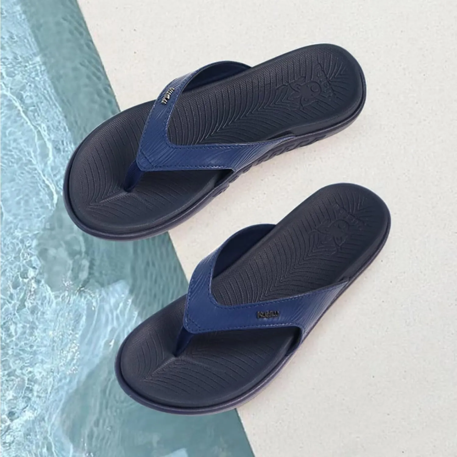 KuaiLu Flip Flops For Women Ladies Orthotic Yoga Mat Cushion Sandals Dressy Womans Lightweight Summer Slip On Beach Thong Sandles with Comfortable Arch Support (US Size 5-12)