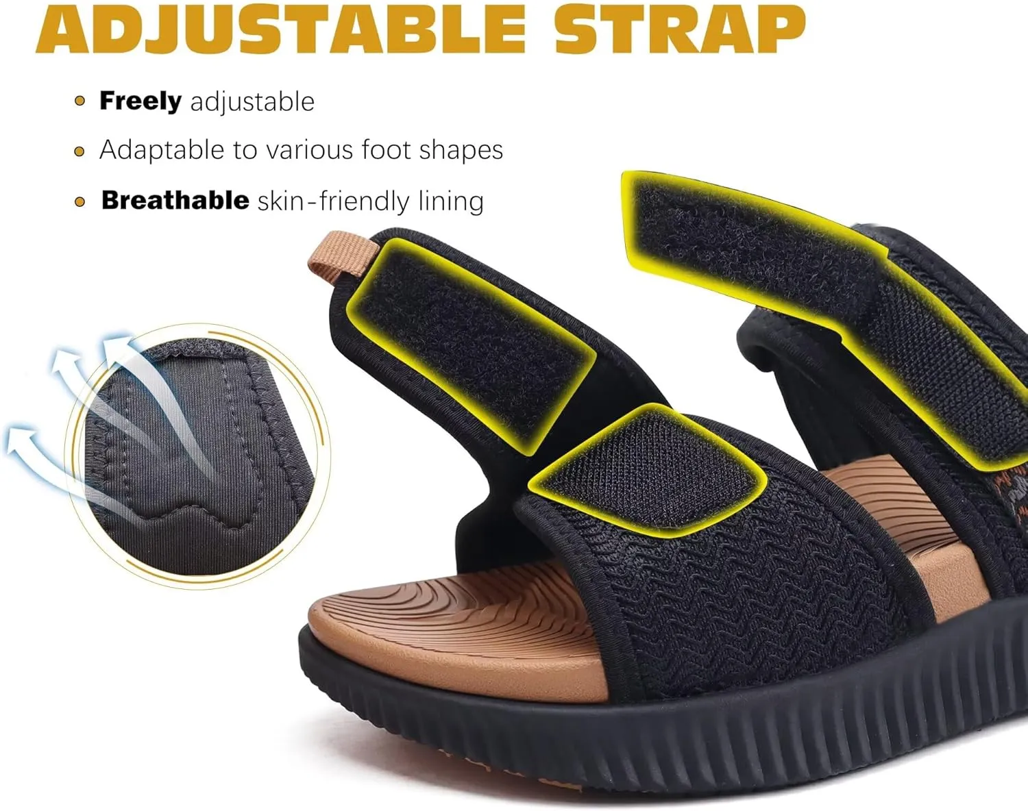 KuaiLu Womens Fashion Orthotic Slides Ladies Athletic Thick Cushion Recovery Sandals Adjustable Strap Slip On Walking Sandles With Comfortable Plantar Fasciitis Arch Support
