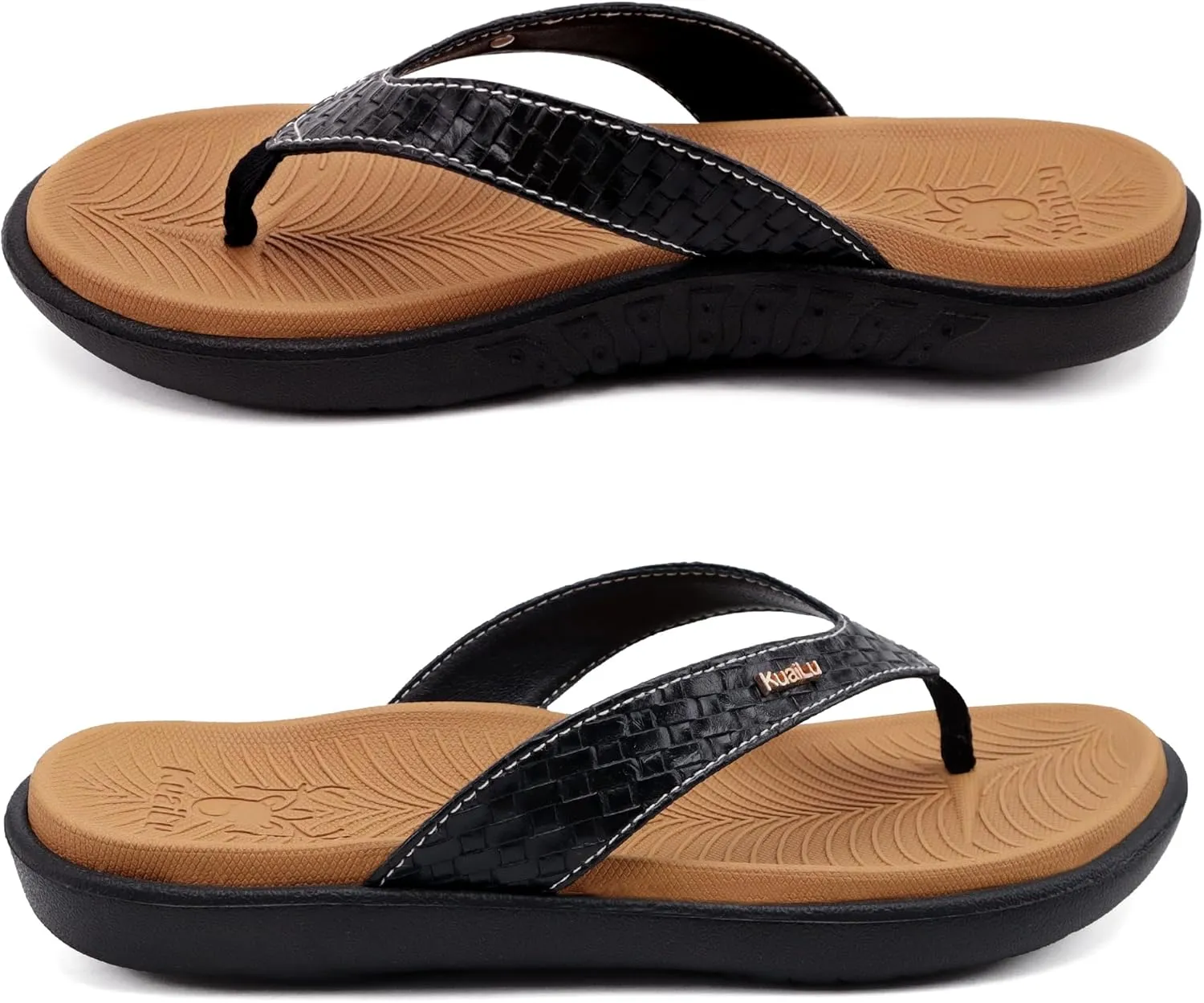 KuaiLu Womens Flip Flops Ladies Yoga Mat Comfortable Walking Thong Sandals With Plantar Fasciitis Arch Support Slip On Indoor Outdoor For Summer
