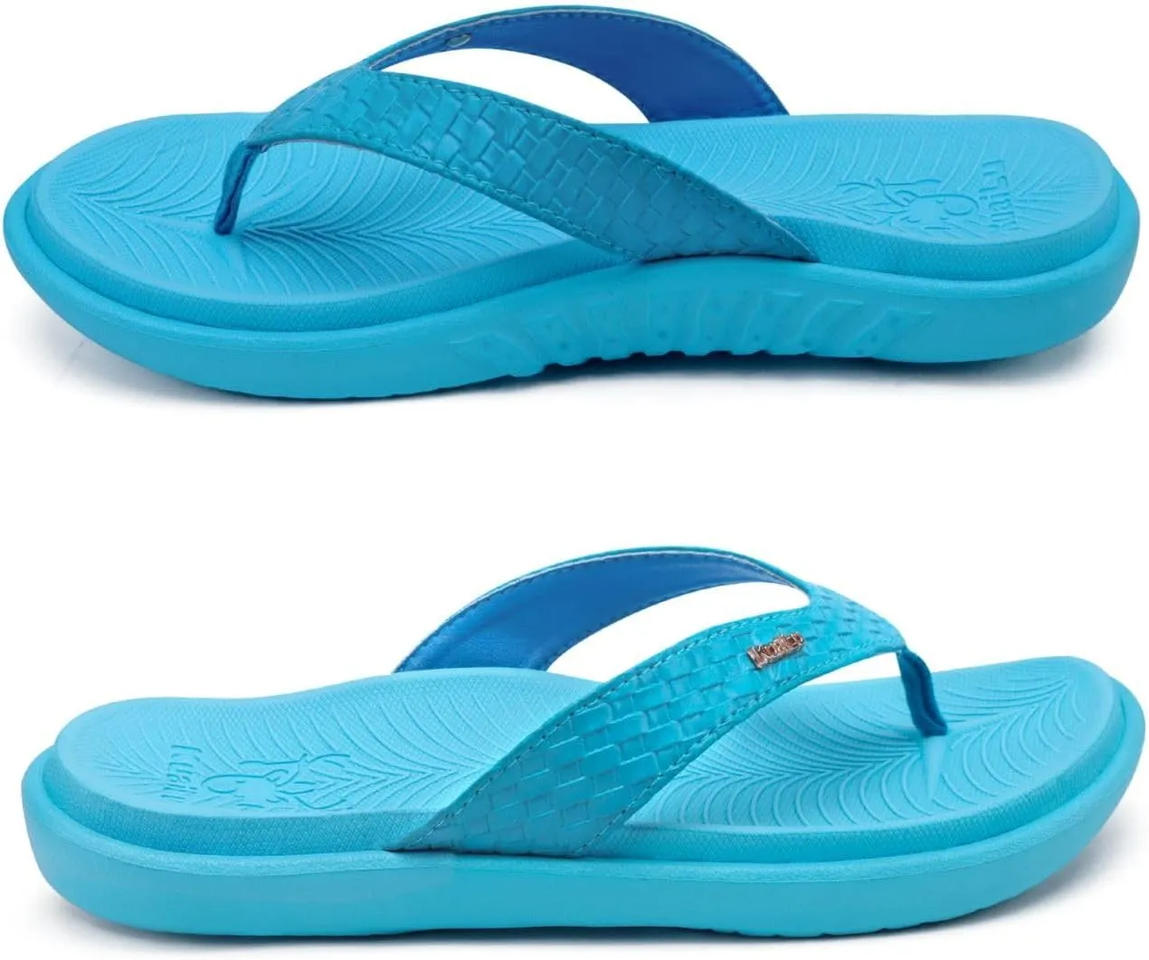 KuaiLu Womens Flip Flops Ladies Yoga Mat Comfortable Walking Thong Sandals With Plantar Fasciitis Arch Support Slip On Indoor Outdoor For Summer