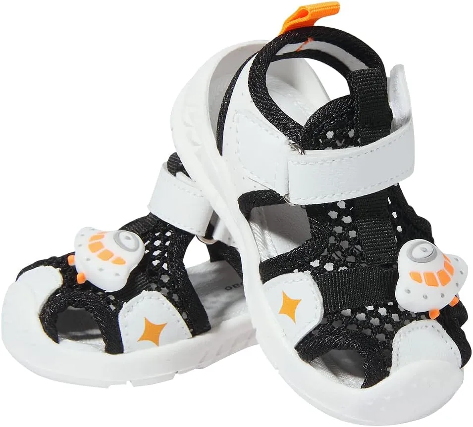 Kuner Baby Sandals Non-Slip Soft Sole Toddler Water Shoes Breathable Mesh Boys and Girls Toddler Sandals Lightweight Baby First Walking Shoes