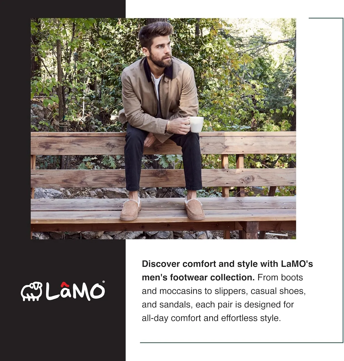 Lamo Men's Lennon Men’s Shoes - Premium PU and Canvas Upper, Luxurious Canvas Lining, Thick Cushioned Multi-Spandex Footbed, LITE EVA Outsole - Comfortable and Stylish