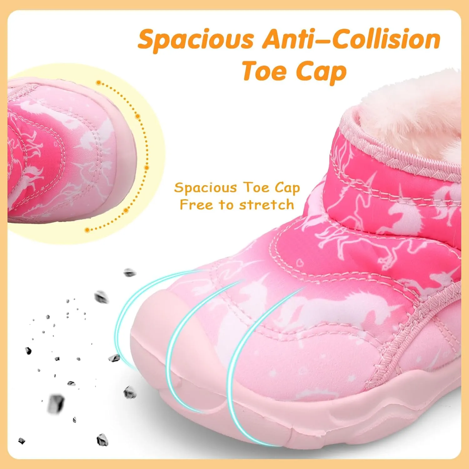 LeIsfIt Toddler Boots Girls Boys Winter Boots Cozy Fleece Snow Boots Indoor Outdoor Warm Shoes