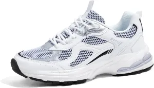 LUCKY STEP Women's Platform Chunky Fashion Sneakers Mesh Casual Running Tennis Workout Sport Work Trendy Athletic Walking Shoes